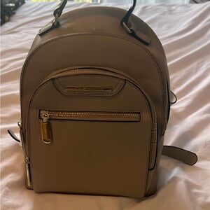 Steve Madden Beige Bag with Gold Zipper